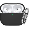 AirPod Case Cover for AirPod 2/1, Shockproof Protective Skin with Keychain for Apple AirPods 2nd 1st Generation Charging Case, Front LED Visible, American Flag AirPod Case - Black