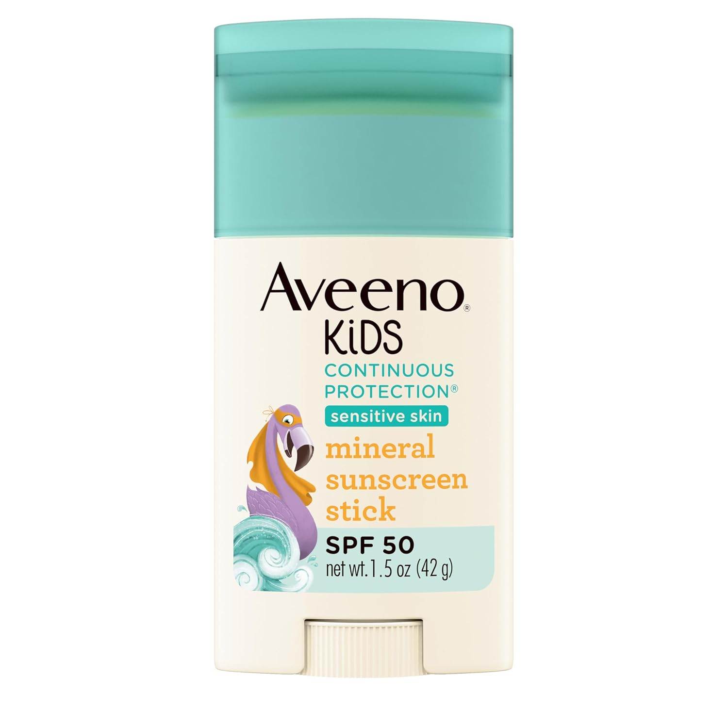 Aveeno Kids Continuous Protection Zinc Oxide Mineral Sunscreen Stick for Sensitive Skin, Face & Body Sunscreen Stick for Kids with Broad Spectrum SPF 50, Sweat- & Water-Resistant, 1.5 oz - My Store