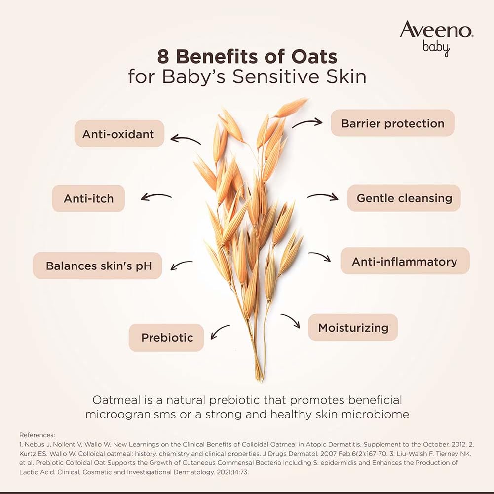 Buy now Aveeno Baby Daily Moisture Lotion for Delicate Skin with Natural Colloidal Oatmeal Dimethicone Hypoallergenic Fragrance Phthalate ParabenFree 8 oz, 1 Count at indiglob india