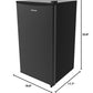 Buy now Honeywell Compact Refrigerator 3.3 Cu Ft Mini Fridge with Freezer, Single Door, Low noise, Removable Shelves, for Bedroom, Office, Dorm with Adjustable Temperature Settings, Black at indiglob india