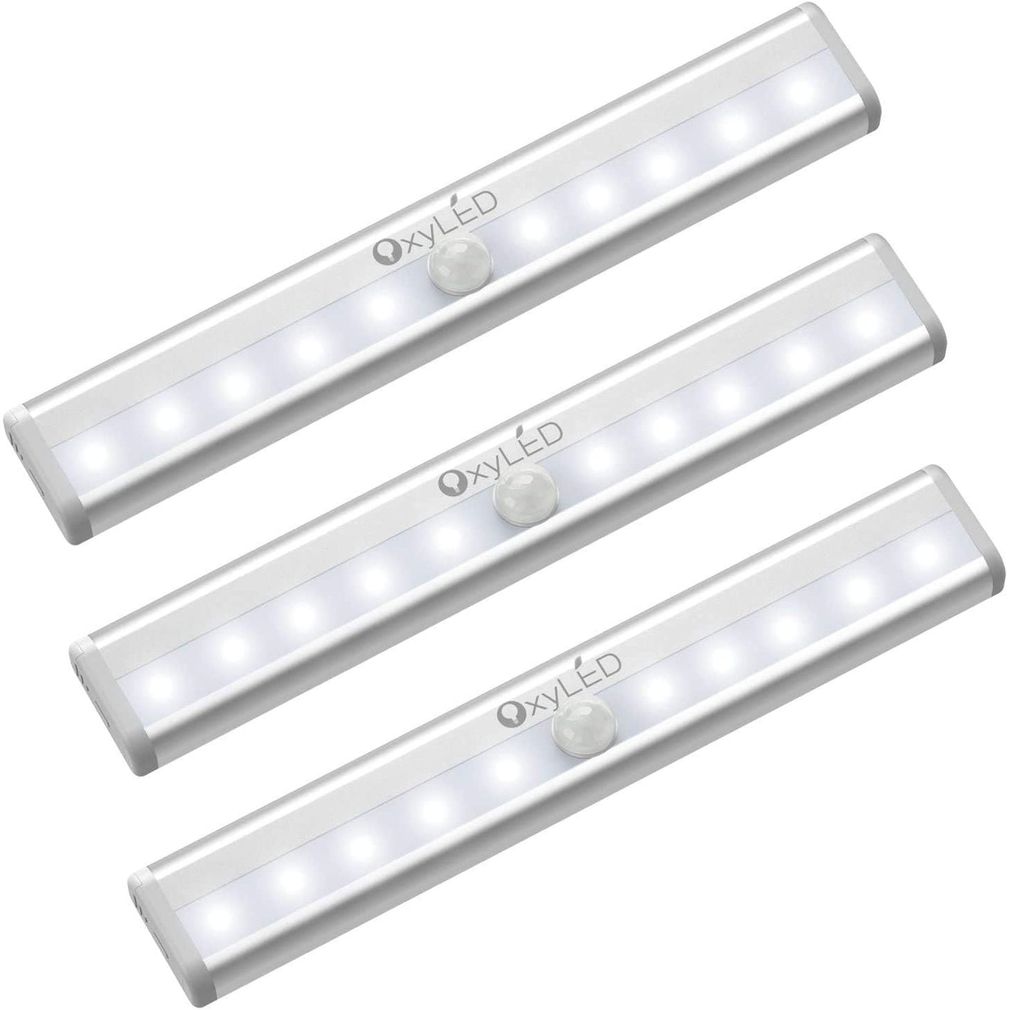 Buy now Under Cabinet Lights OxyLED 3 Pack Motion Sensor Lights Closet Only Battery Operated10 Led Wireless Indoor Motion Activated Cabinet Lights for Kitchen Pantry Stair Cannot Recharge at indiglob india