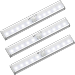 Buy now Under Cabinet Lights OxyLED 3 Pack Motion Sensor Lights Closet Only Battery Operated10 Led Wireless Indoor Motion Activated Cabinet Lights for Kitchen Pantry Stair Cannot Recharge at indiglob india