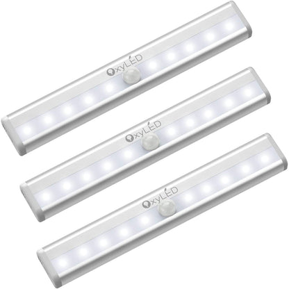 Buy now Under Cabinet Lights OxyLED 3 Pack Motion Sensor Lights Closet Only Battery Operated10 Led Wireless Indoor Motion Activated Cabinet Lights for Kitchen Pantry Stair Cannot Recharge at indiglob india