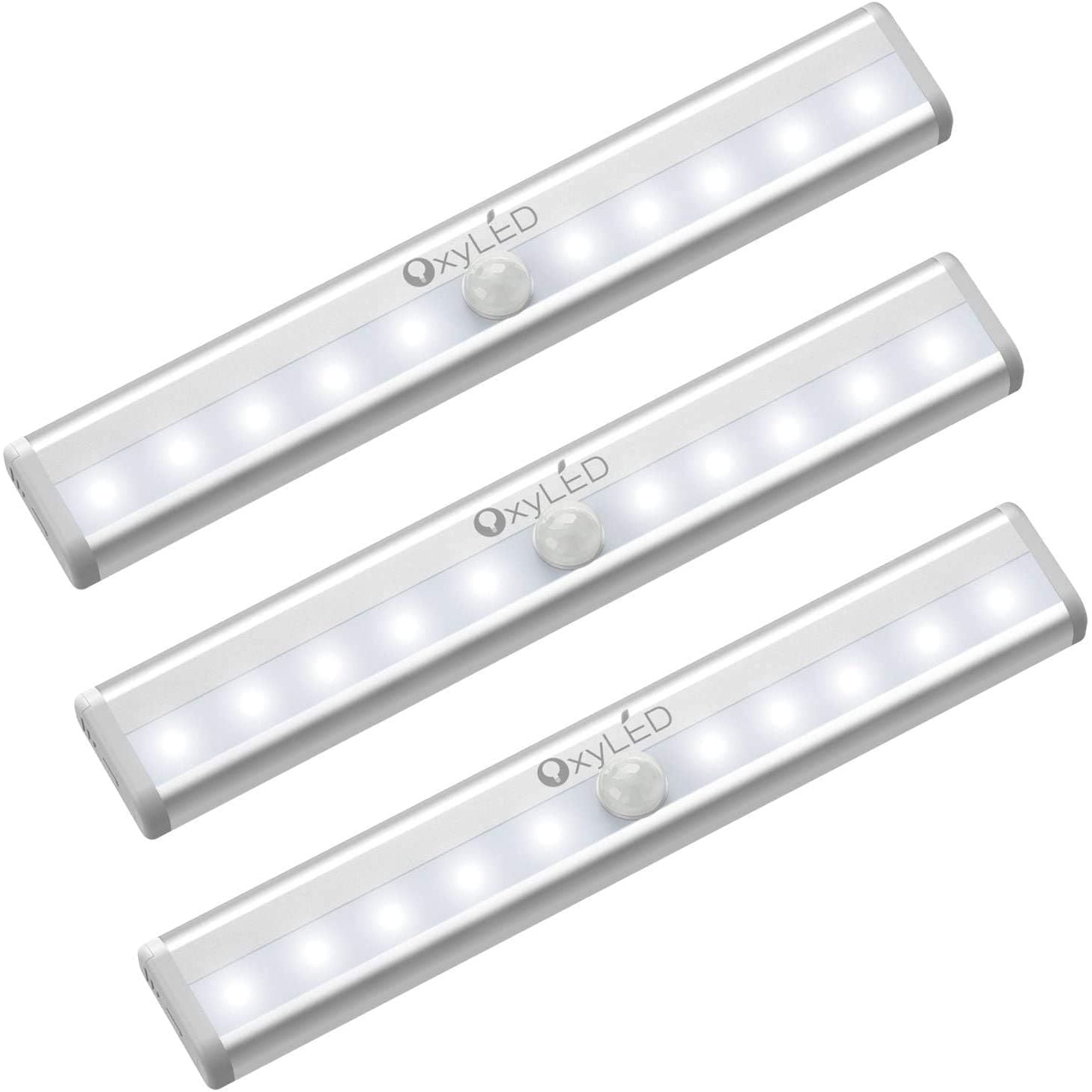 Buy now Under Cabinet Lights OxyLED 3 Pack Motion Sensor Lights Closet Only Battery Operated10 Led Wireless Indoor Motion Activated Cabinet Lights for Kitchen Pantry Stair Cannot Recharge Battery Operated at indiglob india