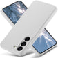 Varikke Compatible with Samsung Galaxy S22 Ultra Case Liquid Silicone, Skin Touch Gel Rubber Case with Soft Microfiber Lining, Cute Slim Full Camera Protection Cover, White