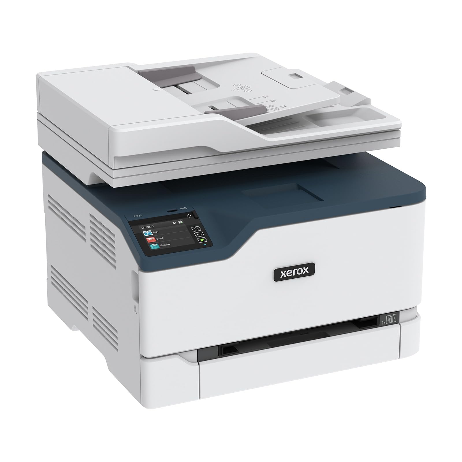 Buy now Xerox C235dni Wireless Printer - 24ppm Color Laser All in One Multifunction Printer with Automatic 2-Sided Printing, Home, Office or Small Business Use - Copy/Print/Scan/Fax - Color Touchscreen at indiglob india