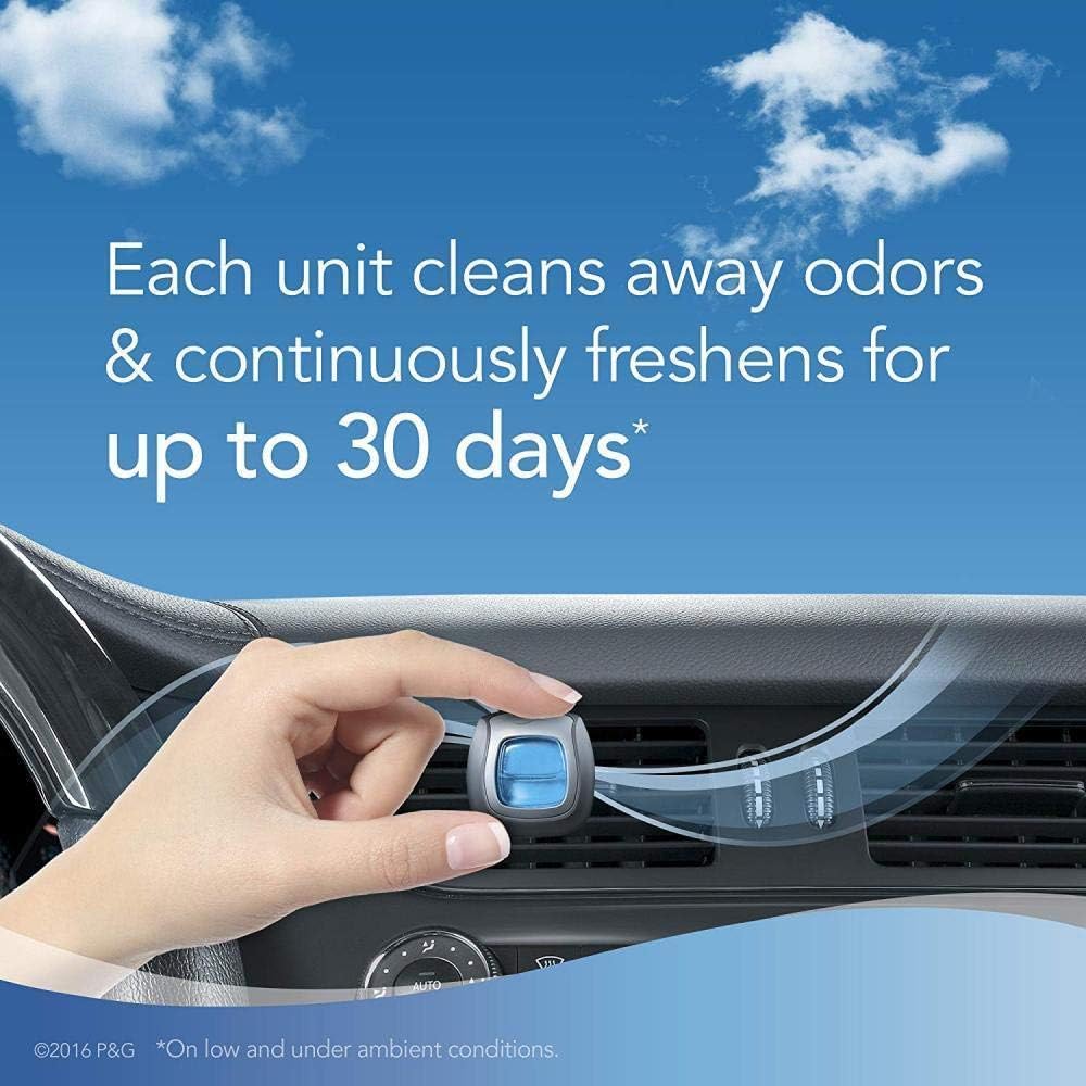 Buy now Febreze Car Air Freshener, 2 Gain Original and 2 Gain Island Fresh Scents, Odor Eliminator for Strong Odors (4 Count) at indiglob india