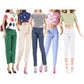 E-TING Lot 15 Items = 5 Sets Doll Clothes with 10 Pair Shoes Accessories for 11.5 Inch Girl Doll Outfits Random Style(Leather Jacket + Casual Wear)