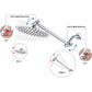 Buy now NearMoon Adjustable Shower Arm Universal Connection, Extension Arm, Adjust Angle to Upgrade Shower Experience, Easy to Install, Anti-leak (11 Inch, Chrome Finish) at indiglob india