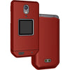 Nakedcellphone Case for CAT S22 Flip Phone, Slim Hard Shell Protector Cover - Red - Red