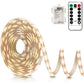 Buy now echosari Battery Powered Led Strip Lights with Remote Warm White, 8 Modes, Dimmable, Timer, Self-Adhesive, Cuttable, Waterproof, 9.8FT 90Led Strip Lights for TV Kitchen Cupboard Bedroom Decor at indiglob india