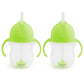Buy now Munchkin Any Angle Sippy Cup for Toddlers, Spill Proof Weighted Straw Cup with Transition Handles for Babies 6 Months and Up, 7 Ounce, Blue Green 2 Count at indiglob india