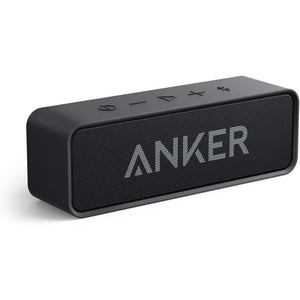 Anker Soundcore Upgraded Bluetooth Speaker with IPX5 Waterproof, Stereo Sound, 24H Playtime, Portable Wireless Speaker for iPhone, Samsung and More (Black)