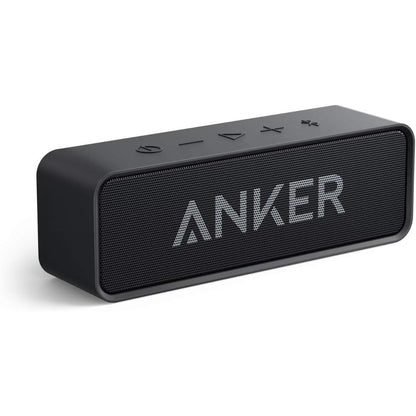 Anker Soundcore Upgraded Bluetooth Speaker with IPX5 Waterproof, Stereo Sound, 24H Playtime, Portable Wireless Speaker for iPhone, Samsung and More (Black)