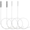 40 Inches Brush Cleaner for Cleaning Straw, Kegerator, Feeding Tube, Siphon Hose, Sunroof Drain, Refrigerator Drain, 4PCS (White) - 2-black