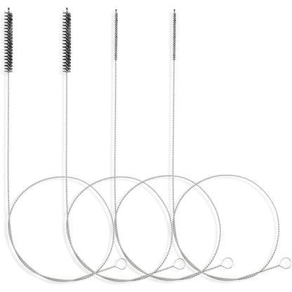 40 Inches Brush Cleaner for Cleaning Straw, Kegerator, Feeding Tube, Siphon Hose, Sunroof Drain, Refrigerator Drain, 4PCS (White)