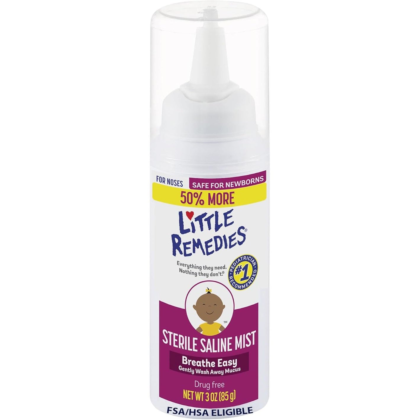 Little Remedies Sterile Saline Nasal Mist, Safe for Newborns, 3 oz