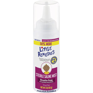 Little Remedies Sterile Saline Nasal Mist, Safe for Newborns, 3 oz