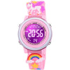 3D Cartoon Waterproof Watches for Girls with Alarm - Best Toys Gifts for Girls Age 3-12 - Pink