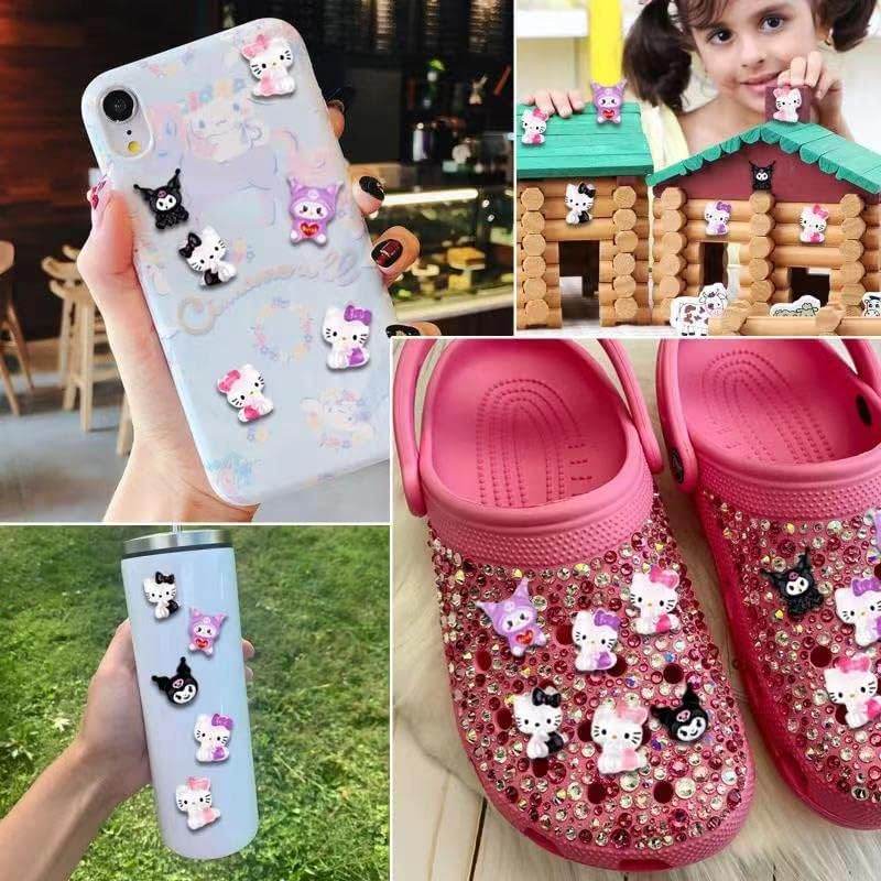 140 PCS Kawaii Nail Charms Slime Charms 3D Nail Art Charms Flatback Resin Charms, for Nail Art Decorations Supplies - My Store