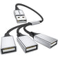 MOGOOD 3 in 1 USB Splitter Cable, Portable USB 2.0 Hub for Charging, Data Transfer, Laptop, Mac