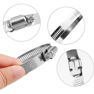 LOKMAN 2.5 Inch Stainless Steel Duct Clamp Worm Gear Adjustable 46-70mm Hose Clamp, Pack of 10 (2.5 Inch)