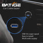 BATIGE Single Port USB 3.0 Male to Female AUX Car Mount Flush Cable Waterproof Extension for Car Truck Boat Motorcycle Dashboard Panel - 3ft