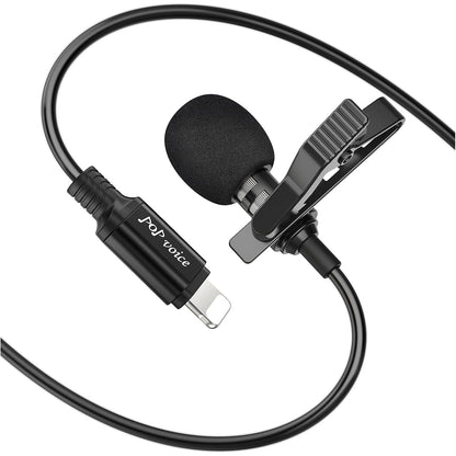Buy now PoP voice Microphone Professional for iPhone Lavalier Lapel Omnidirectional Microphone for iPad, iPod, Condenser Mic for iPhone Audio & Video Recording, YouTube, Interview, Podcast, Vlogging(6.6 Feet) at indiglob india
