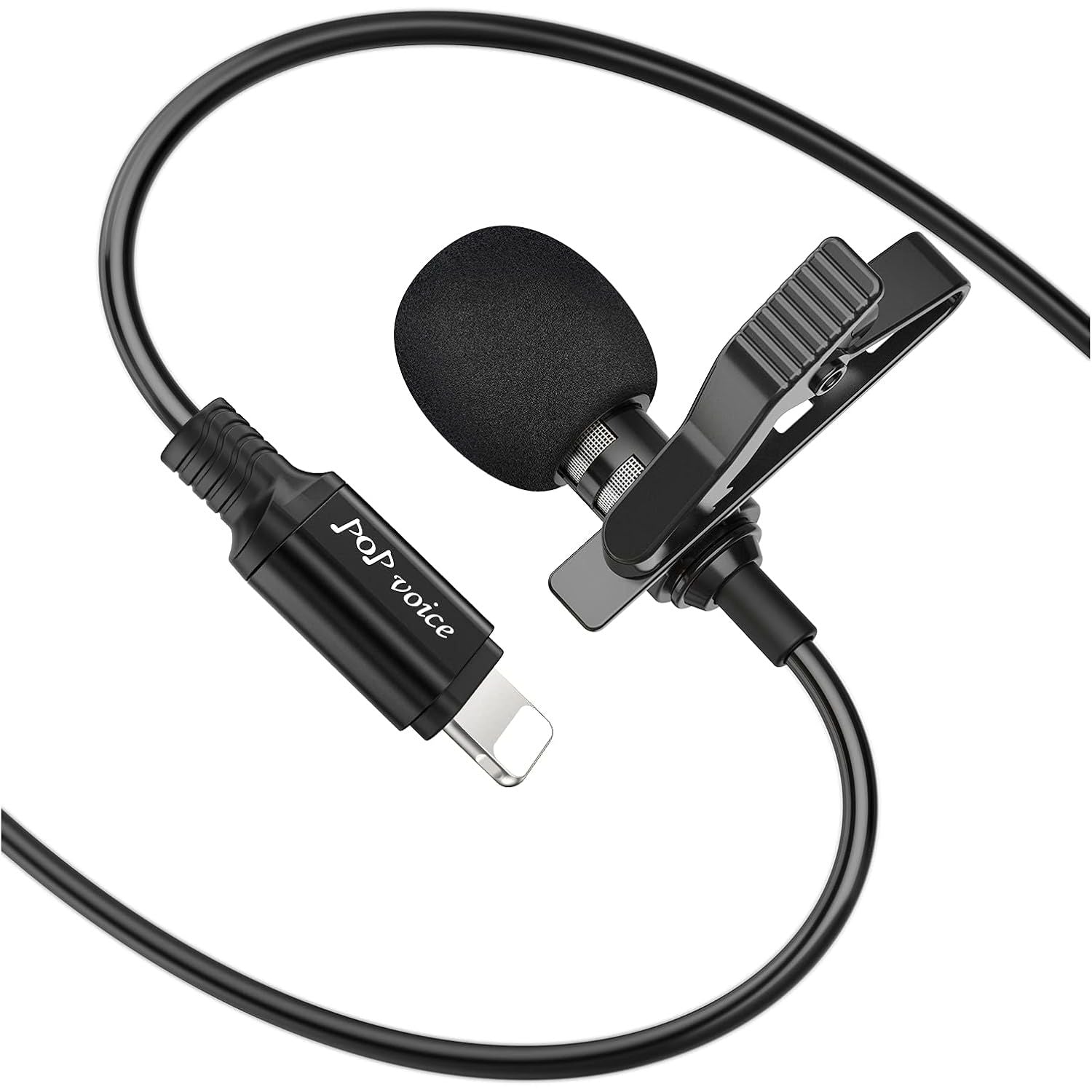 Buy now PoP voice Microphone Professional for iPhone Lavalier Lapel Omnidirectional Microphone for iPad, iPod, Condenser Mic for iPhone Audio & Video Recording, YouTube, Interview, Podcast, Vlogging(6.6 Feet) 6.6FT at indiglob india