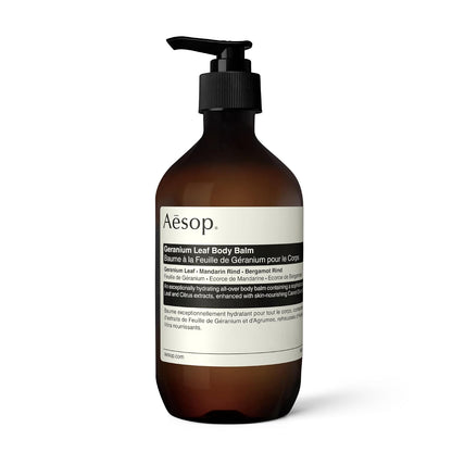 Aesop Geranium Leaf Body Balm | 500mL/16.67oz | Paraben, Cruelty-free & Vegan