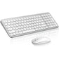 cimetech EasyTyping KF10 Wireless Keyboard and Mouse Combo, [Silent Scissor Switch Keys][Labor-Saving Keys]Ultra Slim Wireless Computer Keyboard and Mouse, Easy Setup for PC/Laptop/Mac/Windows - Grey