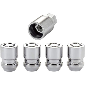 McGard 24157 Chrome Wheel Lock Set, Cone Seat, M12x1.5 Thread, 13/16 Key Hex