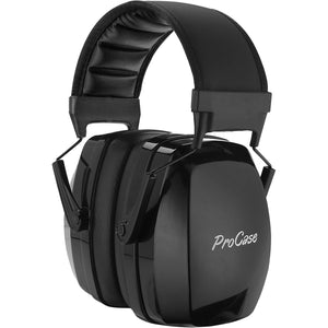 ProCase Noise Cancelling Ear Muffs SNR 33dB, Ear Hearing Protection Headphones for Adults, Sound Proof Ear Defenders for Work, Mowing, Shooters Shooting Gun Range, Construction -Black