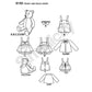 Buy now Simplicity 8155 Make Your Own Teddy Bear with Accessories and Clothes Sewing Pattern, 6 Pieces at indiglob india