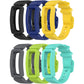 6-Pack Bands Compatible with Fitbit Ace 2 Replacement Strap for Kids (Black, Night Sky, Neon Yellow, Gray, Green, Teal)