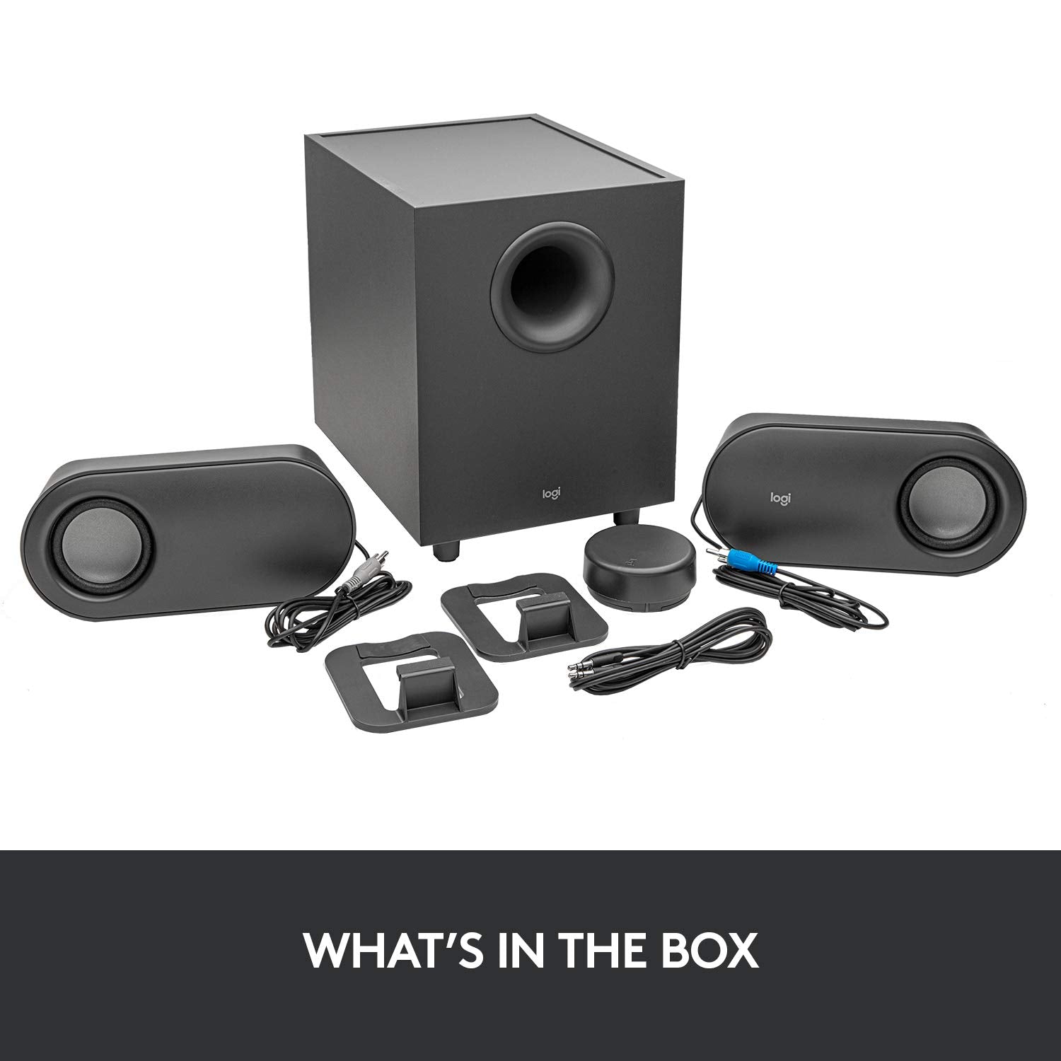 Buy now Logitech Z407 Bluetooth Computer Speakers with Subwoofer and Wireless Control, Immersive Sound, Premium Audio with Multiple Inputs, USB Speakers at indiglob india
