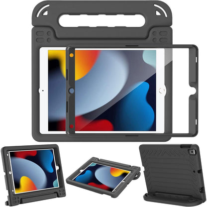 AVAWO Kids Case for iPad 9th/8th/7th Generation, iPad 10.2 2021/2020/2019 Case with Screen Protector, Shockproof Cover with Handle, Blue