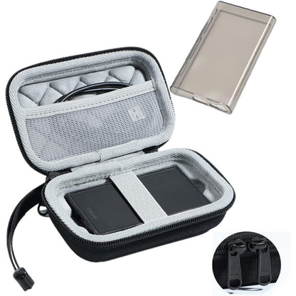 Soft Clear TPU Protective Shell Skin Case Cover for Sony Walkman NW-A300 Series NW-A306 NW-A307 (Clear case and Glass)