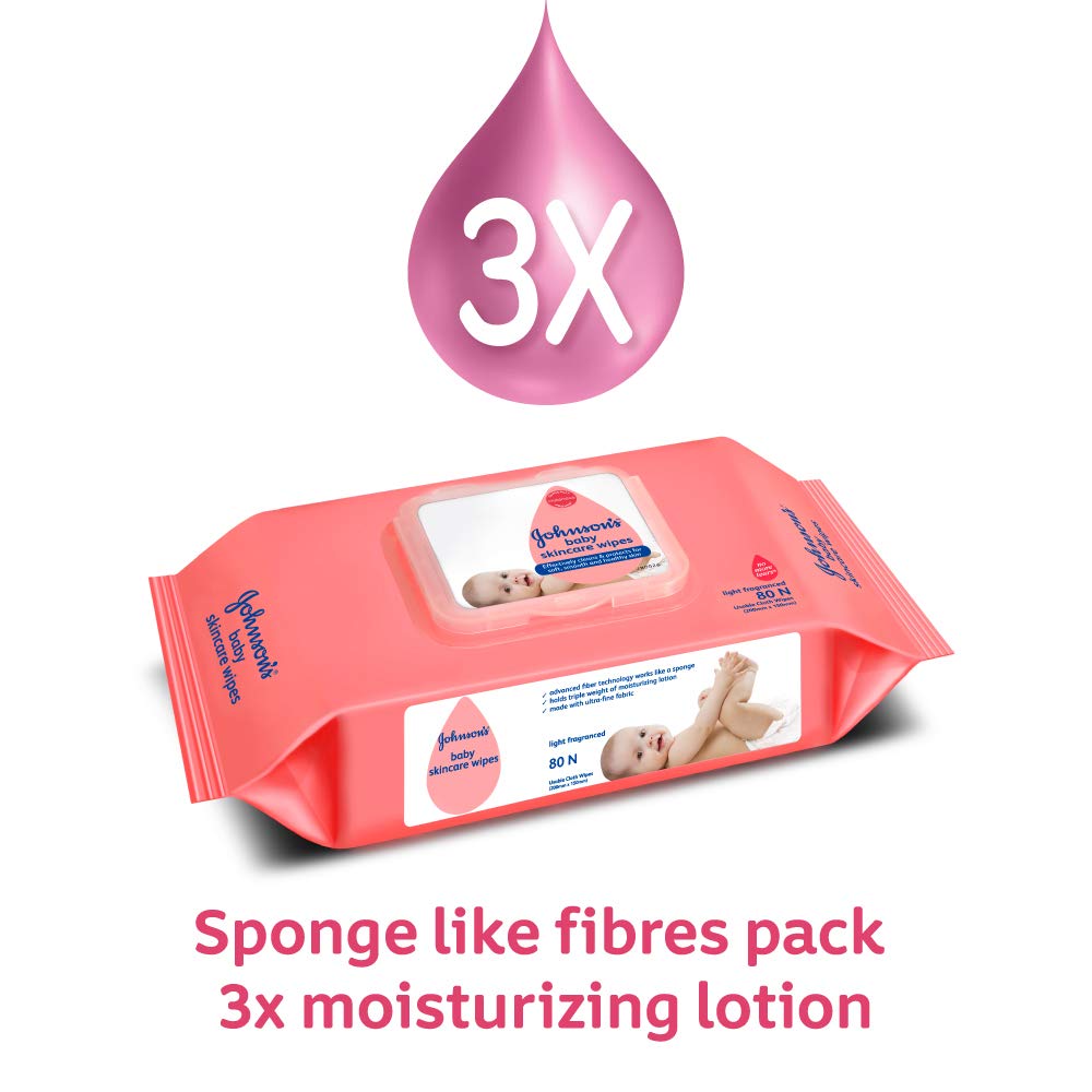 Buy now Johnsons Baby Skincare Wipes 72 sheets at indiglob india