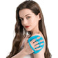 1 Pack Pure Silicone Food-grade Body Brush Shower Cleansing Scrubber Gentle Exfoliating Glove Soft Bristles (Blue) - My Store