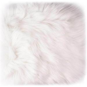 12’’ Small Faux Fur Sheepskin Cushion Soft Plush Area Rug, White Photo Background for Small Product Desktop Photography, Jewelry, Watches, Cosmetics, Ornament, Nail Art, Display and Decor (Square) - My Store