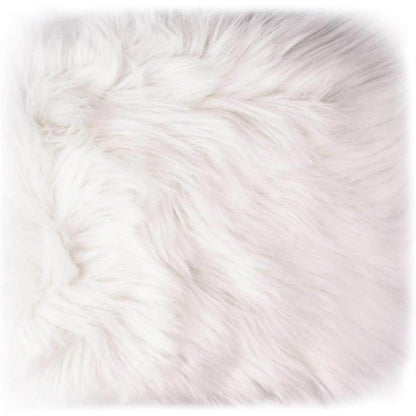 12’’ Small Faux Fur Sheepskin Cushion Soft Plush Area Rug, White Photo Background for Small Product Desktop Photography, Jewelry, Watches, Cosmetics, Ornament, Nail Art, Display and Decor (Square) - My Store