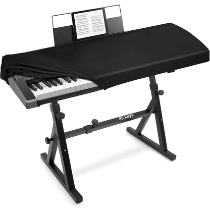 Explore Land Stretchy 88 Keys Piano Keyboard Dust Cover with Music Stand Opening for Digital Electronic Piano (Music)