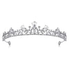 Lovelyshop Royal Crystal Princess Alloy Tiara Headpiece for Girls in Wedding Party-Silver - Silver
