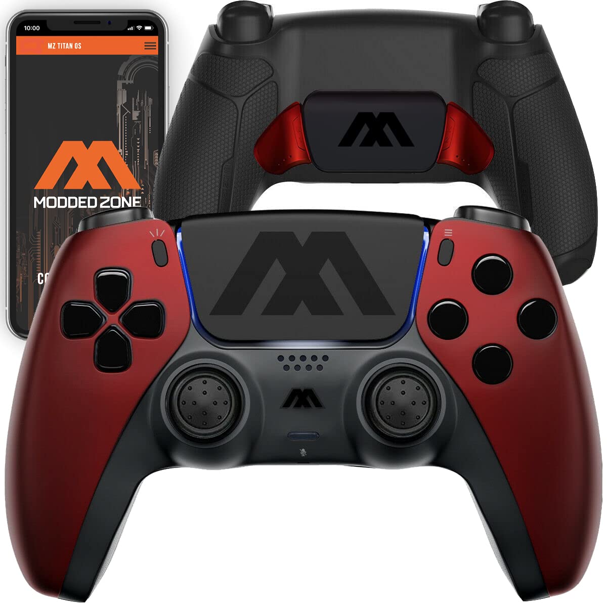 Buy now MODDEDZONE Smart Extreme Modded Controller + Anti Recoil 2 Remap Buttons & Interchangeable Thumbsticks & Hair Triggers, Tactical Buttons Compatible with PS5 Custom Controller PC (Red Extreme) at indiglob india