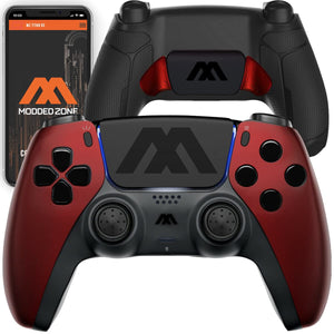 Buy now MODDEDZONE Smart Extreme Modded Controller + Anti Recoil 2 Remap Buttons & Interchangeable Thumbsticks & Hair Triggers, Tactical Buttons Compatible with PS5 Custom Controller PC (Red Extreme) at indiglob india