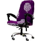 Deisy Dee Computer Office Chair Covers for Stretch Universal Rotating Chair Desk Chairs ONLY Chair Covers (Blue Flower 1, Medium)