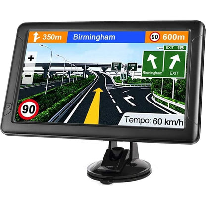GPS Navigation for Car （9 Inch） Slimline Touch Screen Real Voice Direction ，USA Edition 2025 (Free Lifetime Updates) Turn-by-Turn Voice and Lane Guidance, Speed and Red Light Warning (American Brand)