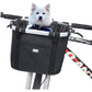 RAYMACE Bicycle Basket Dog Bike Handlebar Basket Front,Folding Detachable Quick Release Easy Install,Cycling Picnic Bag