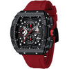 Mini Focus Men's Watch Fashion Sport Wrist Watches (Chronograph/Waterproof/Luminous/Calendar) Silicon Strap Quartz Watch for Men - Red_Black